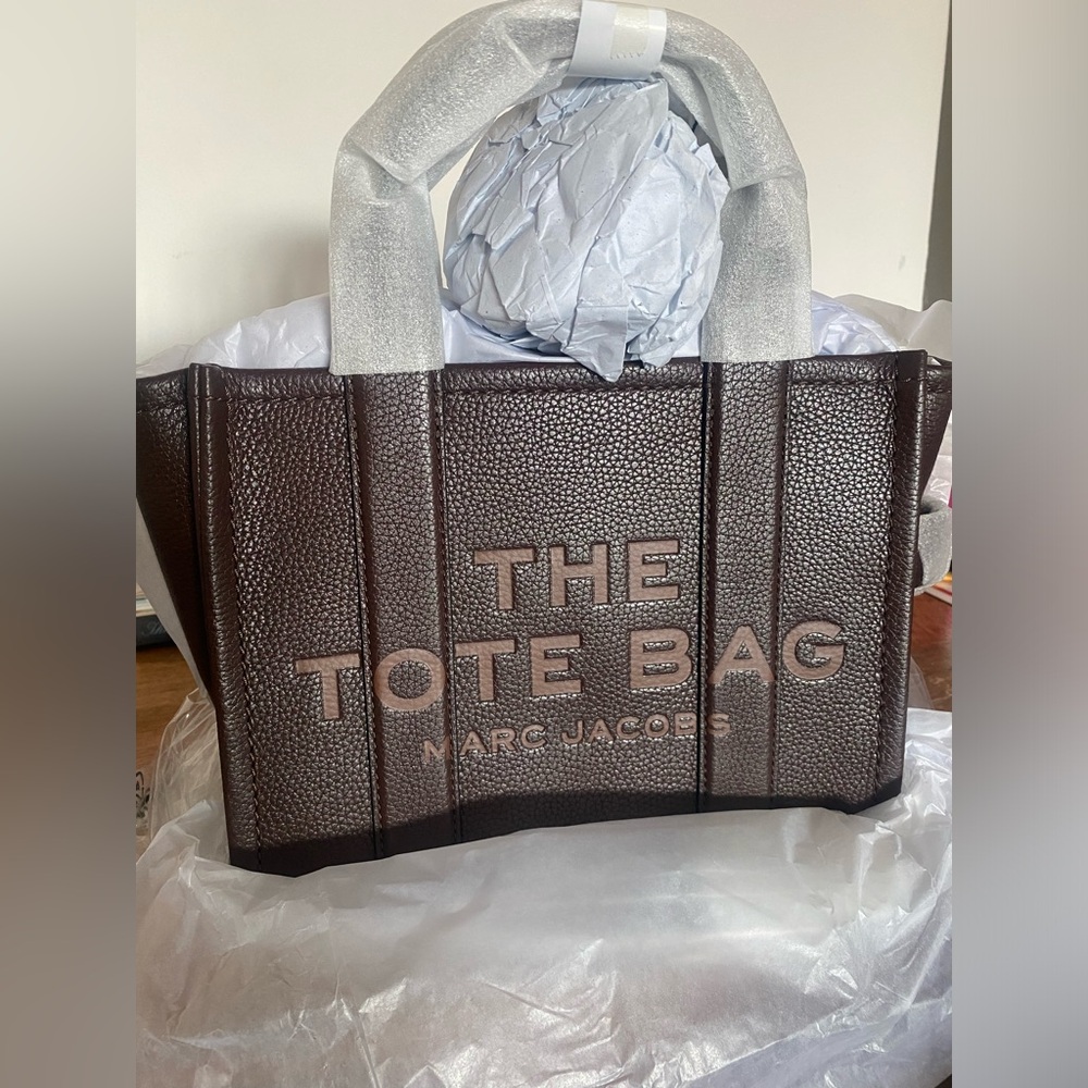 MARC JACOBS LEATHER SMALL TOTE BAG
